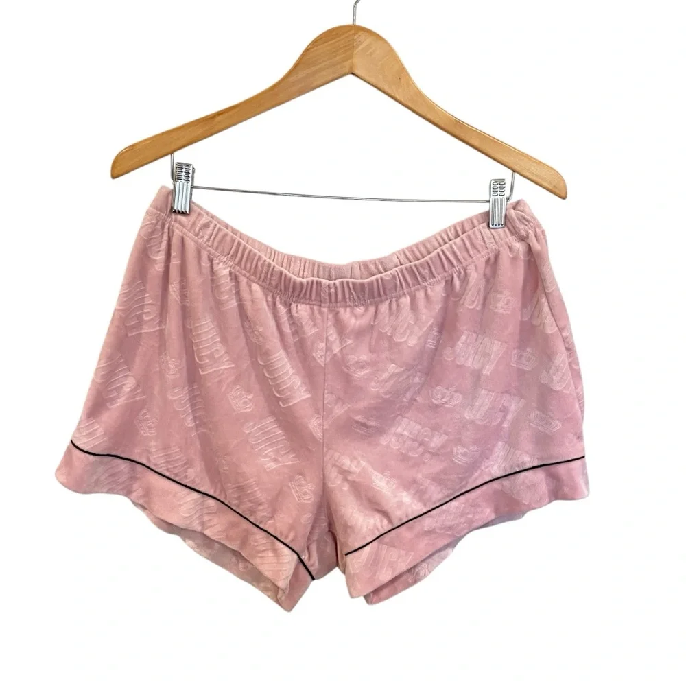 Juicy Couture Velour Velvet 3 Piece Pink Pajama Set Size XL - Picture 8 of 10